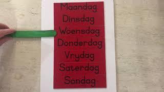 Afrikaans  Grade 1 Term 2 Week 2 Video 2 Days of the week