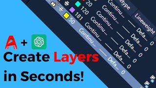 Create Instant Layers in AutoCAD using ChatGPT
