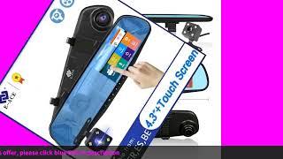 Detail E-ACE Car Dvr Dash Cam 4.3 Inch Touch FHD 1080P Rearview Mirr