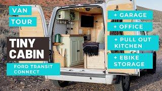 Cozy Cabin Vibes in this TINY Van | Ford Transit Connect DIY Conversion Van Tour!