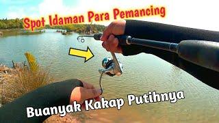 MANCING IKAN BARRAMUNDI DI EMPANG BRO, POKOKNYA JORAN MELENGKUNG TERUS