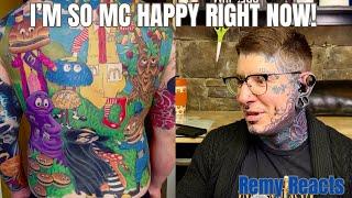 Remy reacts to Back Tattoos #8 #tattoo #ink #inked