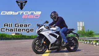 Triumph Daytona 660 || Full Review and All Gear Challenge