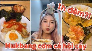 1h đêm Mukbang cơm trộn cá hồi cay| Pít Ham Ăn | #Shorts