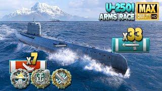 Submarine U-2501: MVP on map Warrior's Path - World of Warships