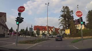 Driving through  Weilheim an der Teck in Germany