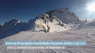 Ski-Abfahrt vom Füssener Jöchle im Tannheimer Tal