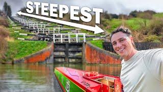 Narrowboating the STEEPEST canal locks in the UK