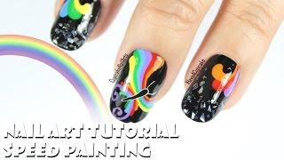 Rainbow Nail Art Tutorial - Butterfly Nails