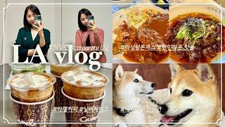 Ep. 77 - LA vlog 코리아타운 핫플 라성왕돈까스/ 카멜커피 엘에이 진출/ 천사 시바견