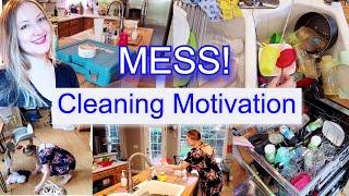 MESSY HOUSE CLEAN WITH ME // CLEANING MOTIVATION // CLEANING