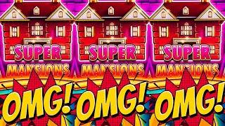 SUPER MANSIONS TO THE RESCUE!!!  AMAZING HUFF N' EVEN MORE PUFF Slot Machine (LIGHT & WONDER)