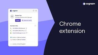 Cognism chrome extension in Sales Navigator