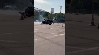 Словил хайсайд 🫣 #stuntriding #stunt #drift #crash #fail #moto  #стантрайдинг #стант #падение #мото