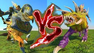 Theodore Bruckner VS Kayzk the Befoulded. Total War Warhammer 3