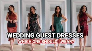 WEDDING GUEST DRESSES HAUL & TRY ON  | JJ's HOUSE REVIEW | AD