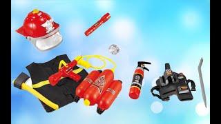 ДЕТСКИЙ ПОЖАРНЫЙ НАБОР игрушки CHILDRENS FIRE DEPT SET toys unpacking