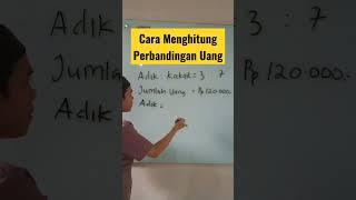 cara mengerjakan soal perbandingan uang kakak dan adik