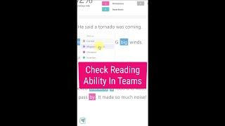 Check Reading Ability of Students with Microsoft Teams