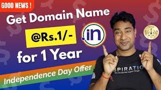 Get 1 Year Domain Name for One Rupee Only ! Limited period Offer for Creating Website & Blog in 2024