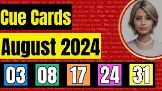 03, 08, 17, 24 & 31 AUGUST 2024 IELTS SPEAKING PREDICTION | CUECARDS AUGUST-IELTS SPEAKING REAL EXAM