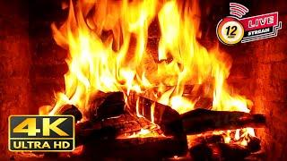  Cozy 4K Fireplace with Spooky Fire | Burning Fireplace for Christmas Night