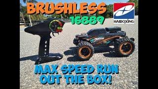 HBX 16889 BRUSHLESS 1/16 TRUCK MAX SPEED TEST