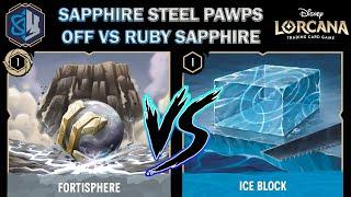  SAPPHIRE STEEL (1st) VS RUBY SAPPHIRE (2nd) - Battle for Lucky Dime - Disney Lorcana Gameplay