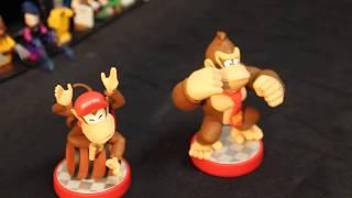 Amiibo Donkey and Diddy Kong unboxing comparisons