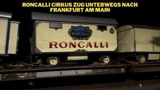 Roncalli Circus train on its way to Frankfurt am Main