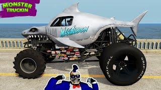 Monster Jam INSANE High Speed Jumps and Crashes #19 | BeamNG Drive