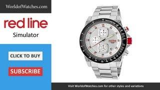 RED LINE  Simulator Chronograph Silver Dial Black Bezel Stainless Steel 50040-22