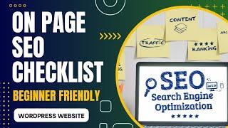 On Page SEO Checklist 2024 | On-Page SEO WordPress Tutorial for Beginner