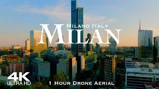 [4K] MILAN  Milano Drone 2024 | 1 Hour Aerial of Milano & Lake Como | Lombardia Italy Italia