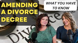 Amending a Divorce Decree in Texas