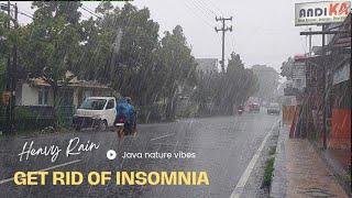 Heavy Rain in the Village life | Get rid of Insomnia and fall asleep faster.