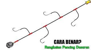 CARA BENAR!! Membuat Rangkaian Pancing Dasaran 4 kail