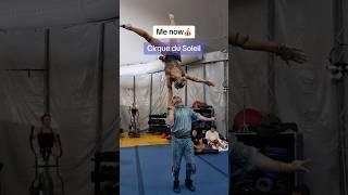 Me then Vs Me now‍️ #gymnast #tumbling #cirquedusoleil #stunt