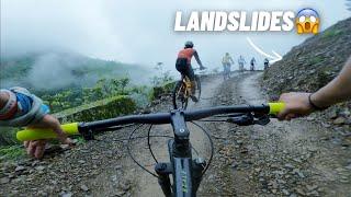 Landslides and Heavy Rainfall me cycling| MTB Offroad Ride for water conservation ️