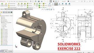 SolidWorks Tutorial 3D Modelling Exercise 222
