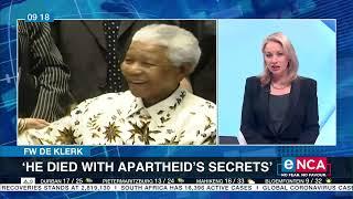 FW de Klerk | "He died with apartheid secrets"