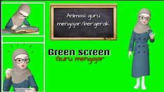 Green screen guru mengajar  | Animasi bergerak