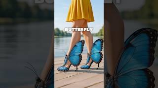 These butterfly heels look absolutely stunning! #butterfly #fashion