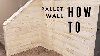 How To Build A Pallet Wall |Time Lapse | Handyman Headquarters |