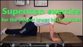 Low Back Pain Exercises - Superman Exercise (How to properly do it)