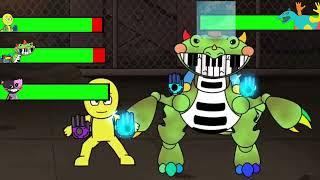 Pianosaurus, Kissy Missy And  The Player Vs Doey The Doughman With Healthbars Part 2/2