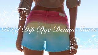 DIY Dip Dye Denim Shorts