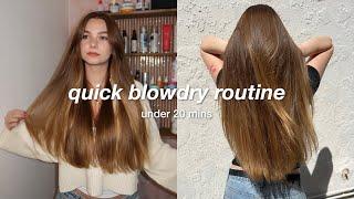 MY QUICK AND EASY STRAIGHT BLOWDRY ROUTINE *under 20 mins*