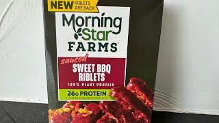 NEW Morning Star Farms Sweet BBQ Riblets #veganfoodtastetest #morningstarfarms #sweetbbqriblets