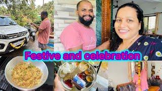 Emergency run आनी video अरधवट।Requested recipe of Cabbage|Dussehra Celebration and car/bike puja|